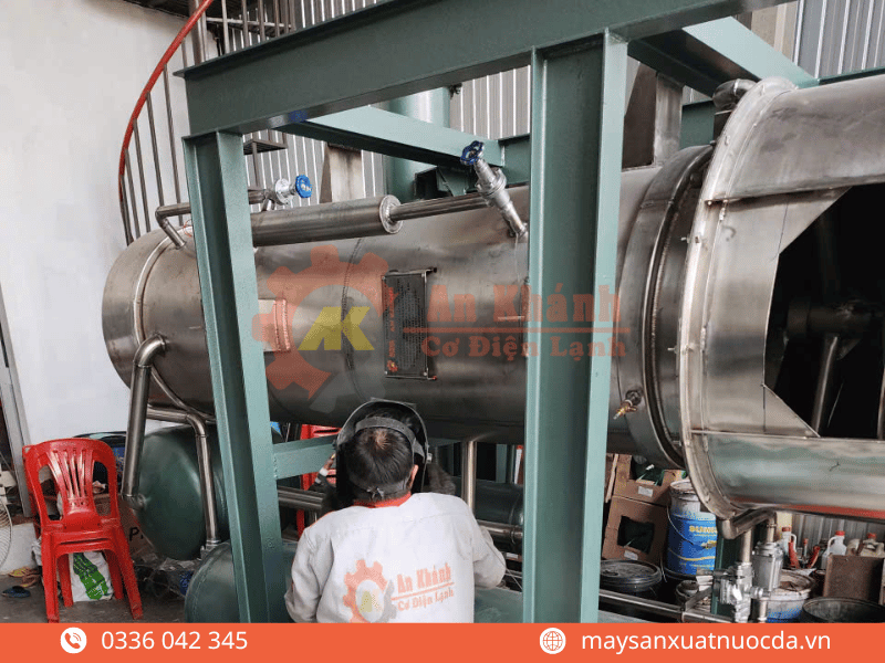 Quy trình hoạt động của máy làm đá viên